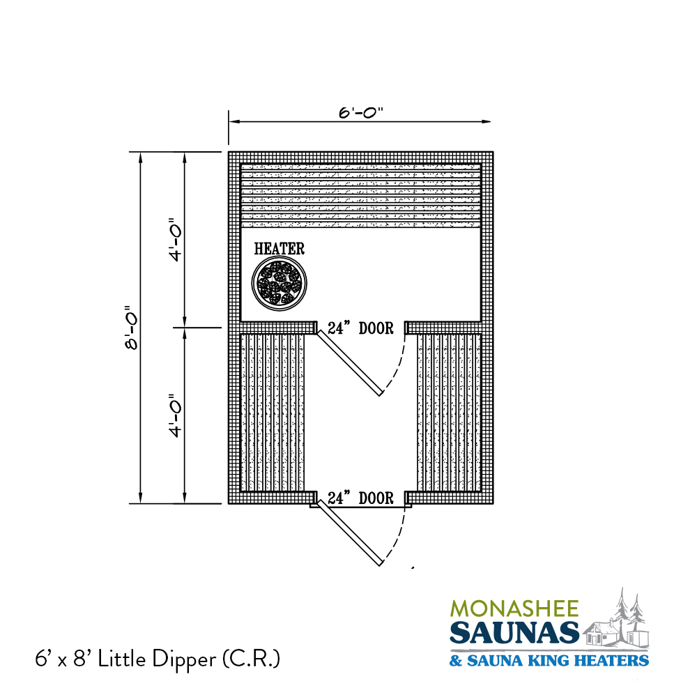 Monashee Sauna Little Dipper Exterior Sauna 6' x 8'