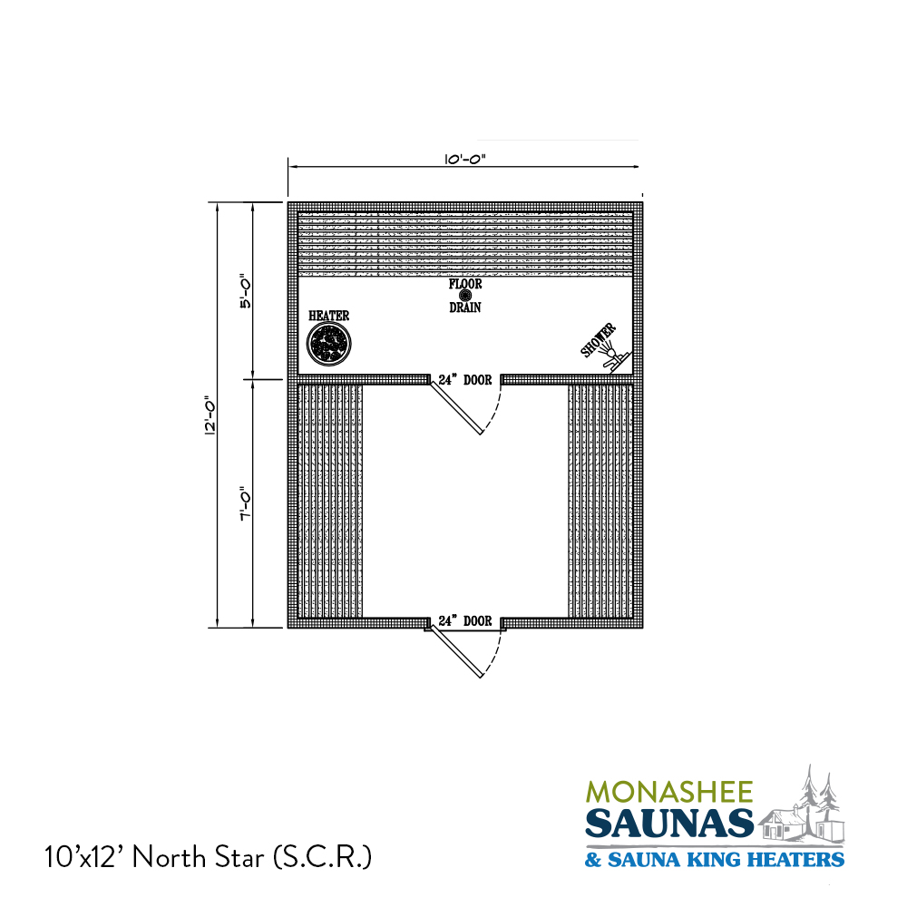 Monashee Saunas North Star 10' x 12' Exterior Sauna 