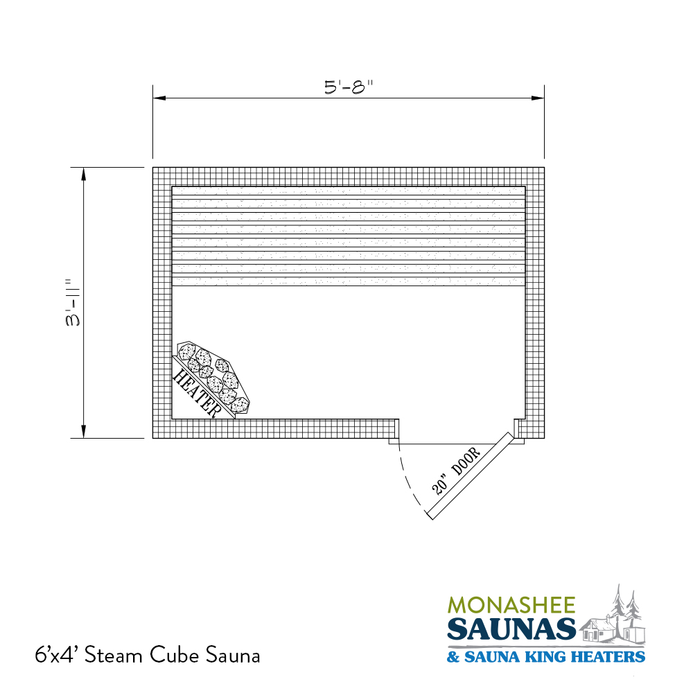 Monashee Classic Cube Sauna - 4 Feet Wide Series